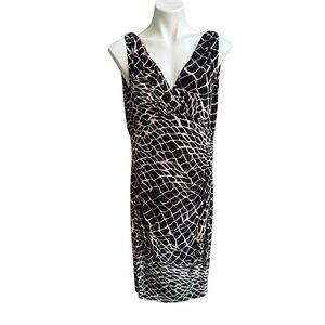 Ralph Lauren Abstract Design Dress Black Size 14 EUC